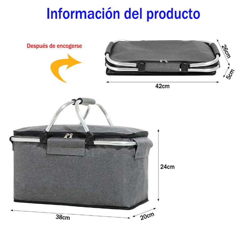 Canasta de picnic con aislación