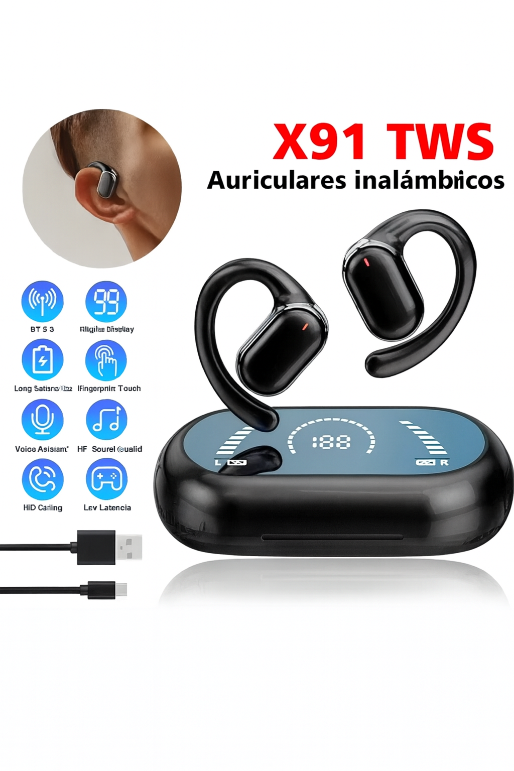 AUDIFONOS BLUETOOTH OWS