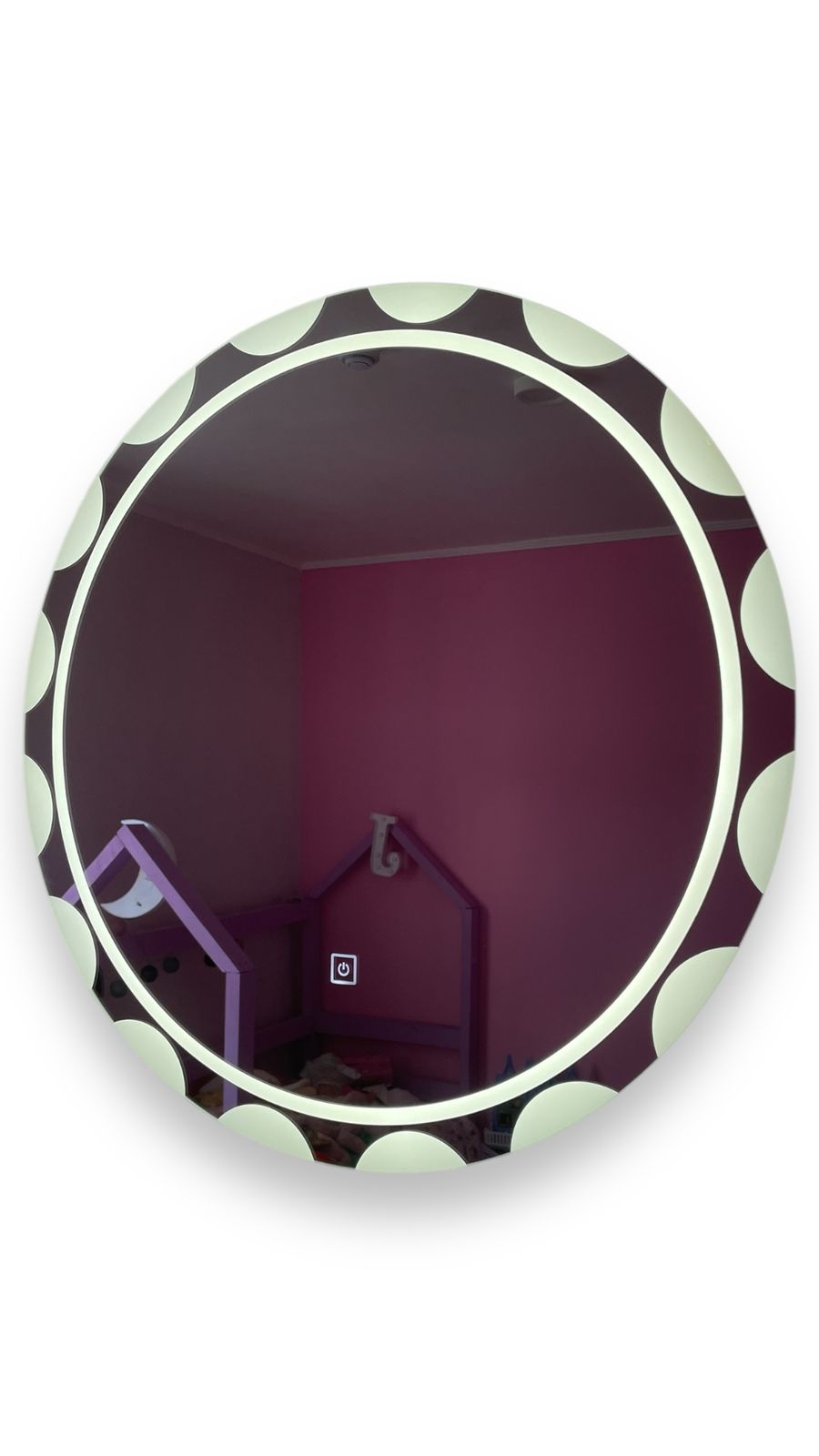 Espejo decorativo con luz circular