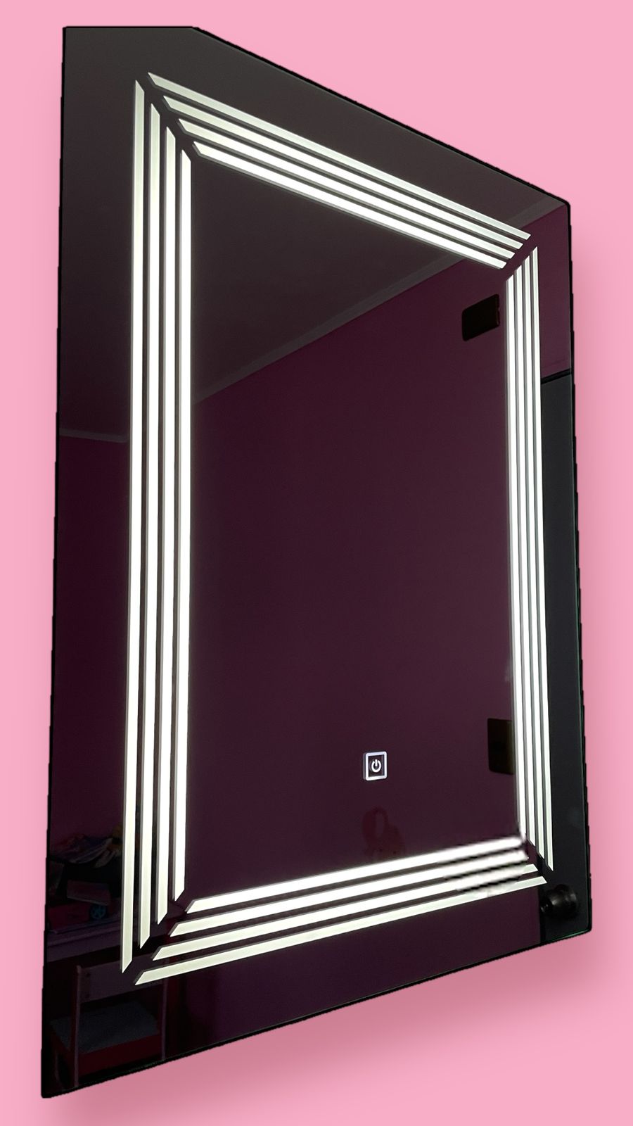 Espejo Rectangular con luz Diagonal