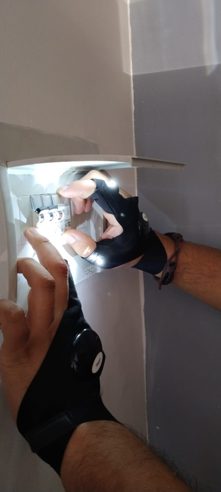 Guantes con iluminación led